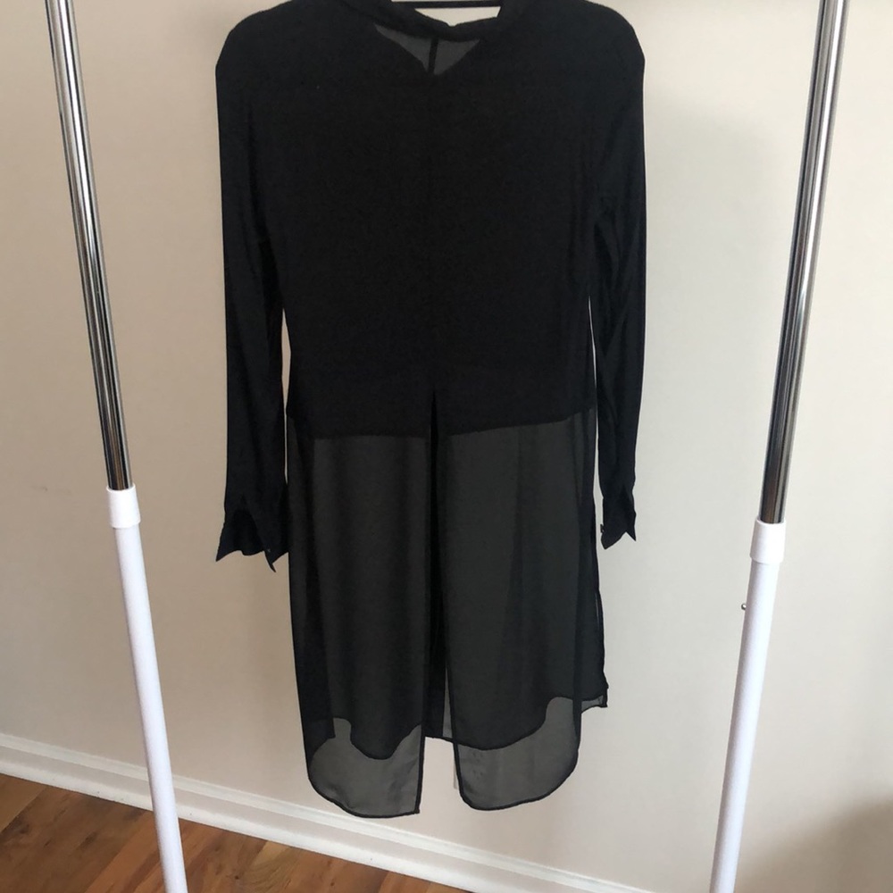 BCBGeneration black halfsheer buttondown - Picture 4 of 5